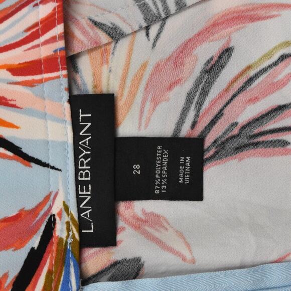 Lane Bryant Women's Size 28 Straight & Pencil Skirt Multicolor Polyester Zip Fl - Picture 7 of 8